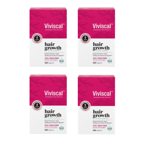 Viviscal Hair Growth Supplements for Women (4 Pack) – 720 Tablets, 360-Day Supply (1-Year Supply)